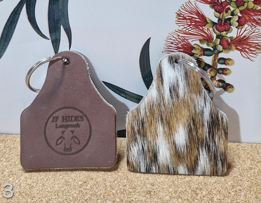 Cowhide Tag keyring KR_03