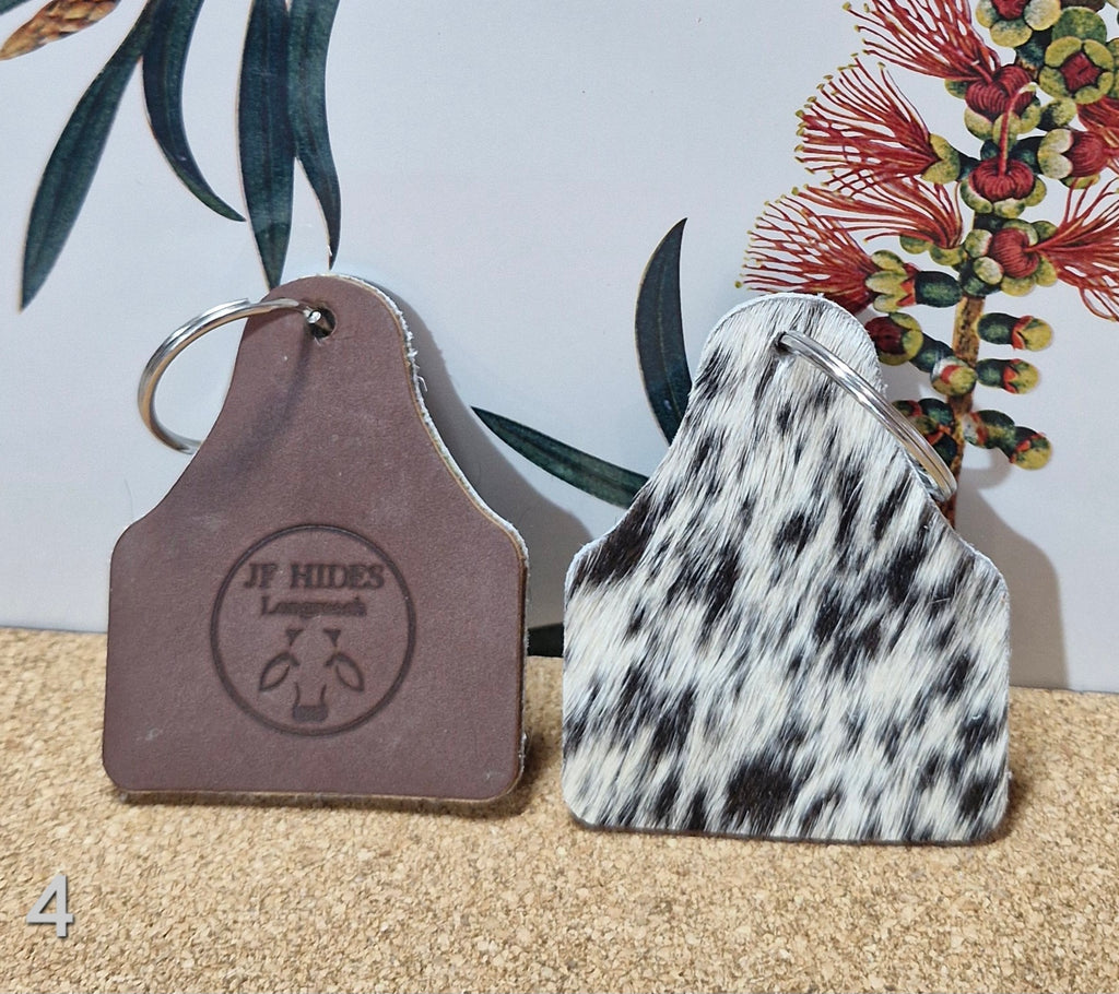 Cowhide Tag keyring KR_04
