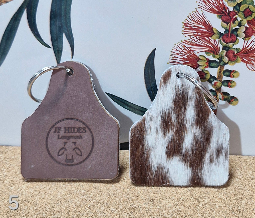 Cowhide Tag keyring KR_05