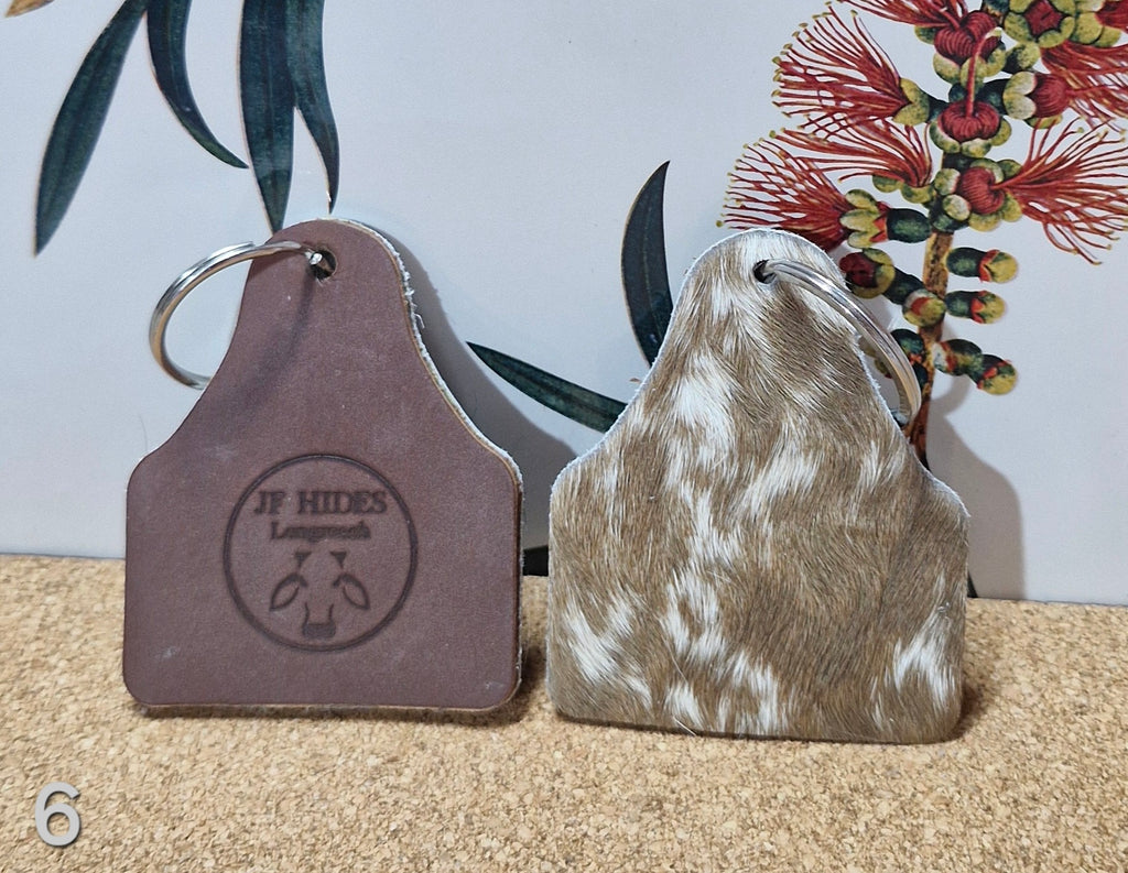 Cowhide Tag keyring KR_06