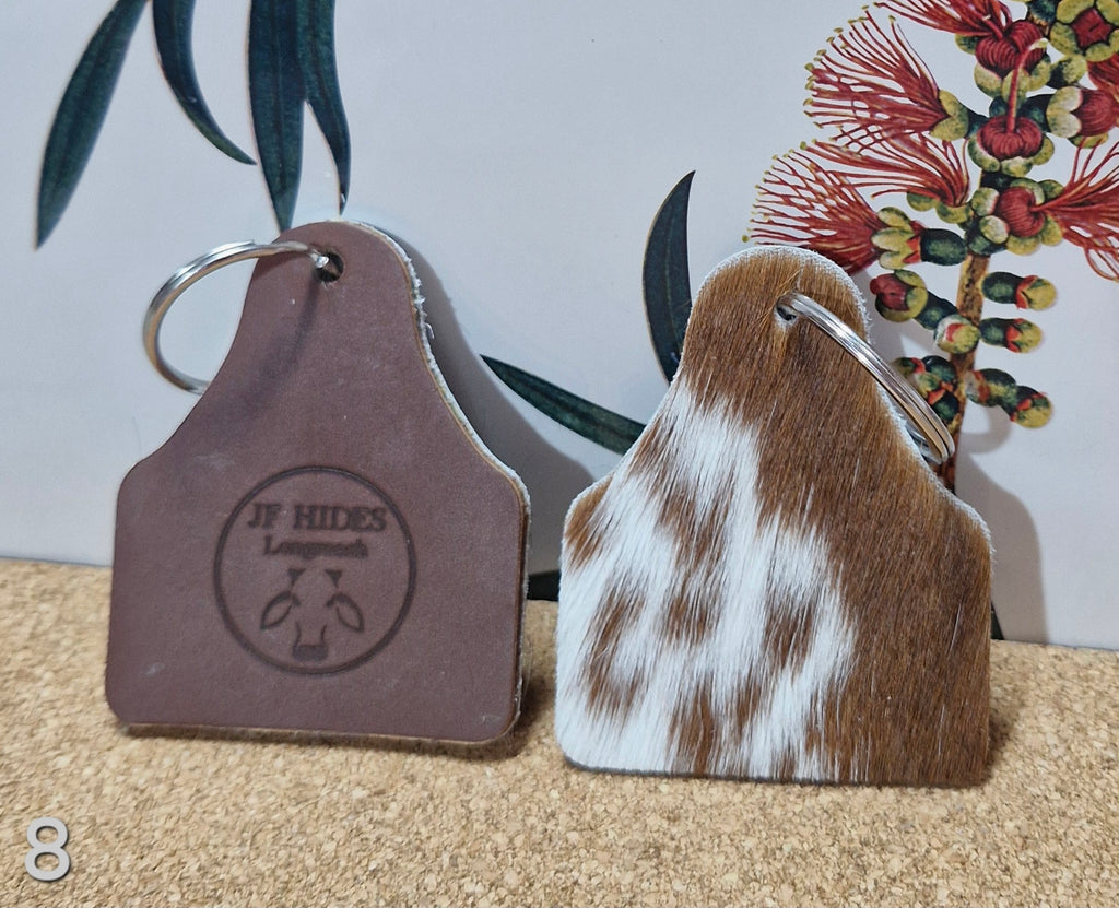 Cowhide Tag keyring KR_08