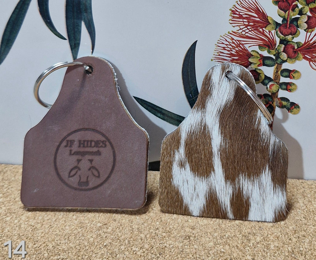 Cowhide Tag keyring KR_14