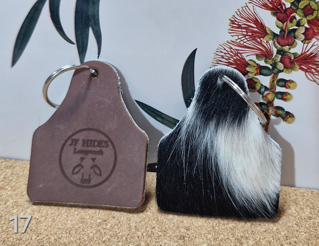 Cowhide Tag keyring KR_17