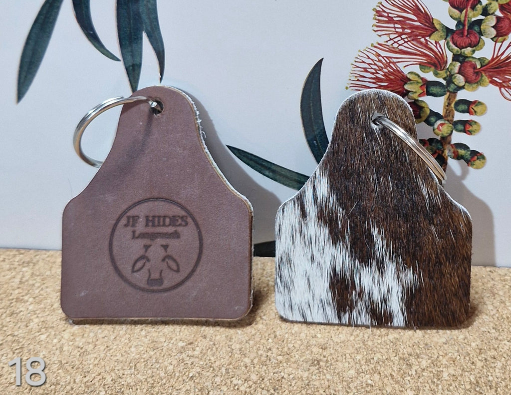 Cowhide Tag keyring KR_18