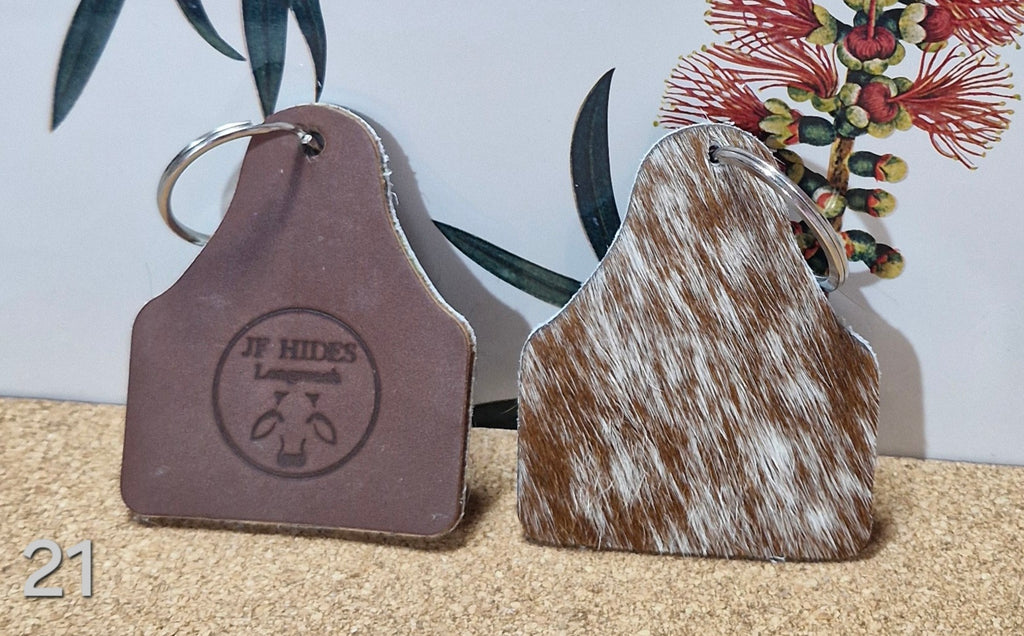 Cowhide Tag keyring KR_21