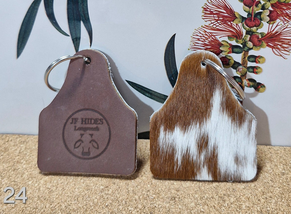 Cowhide Tag keyring KR_24