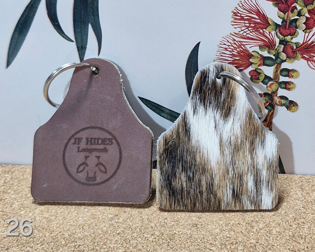 Cowhide Tag keyring KR_26