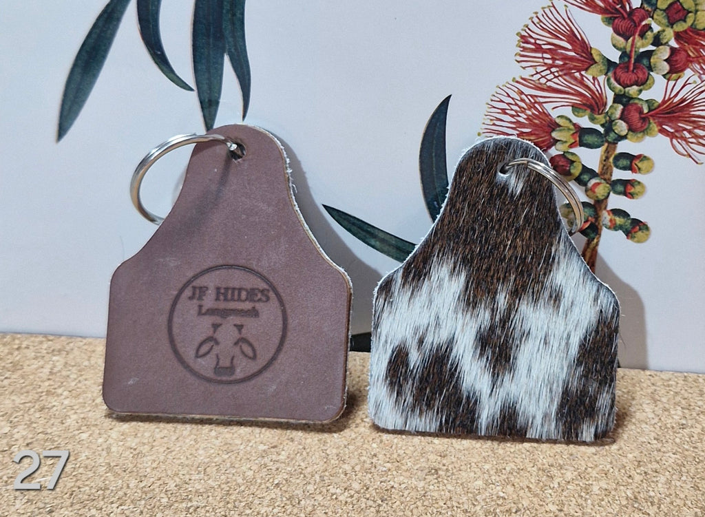 Cowhide Tag keyring KR_27
