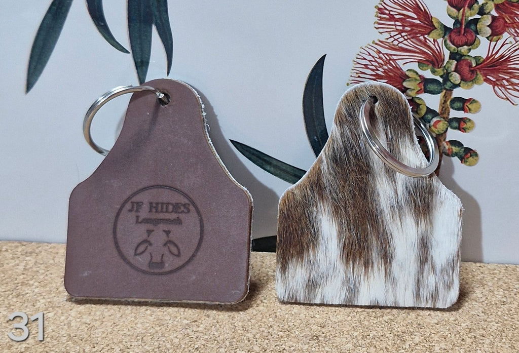 Cowhide Tag keyring KR_31