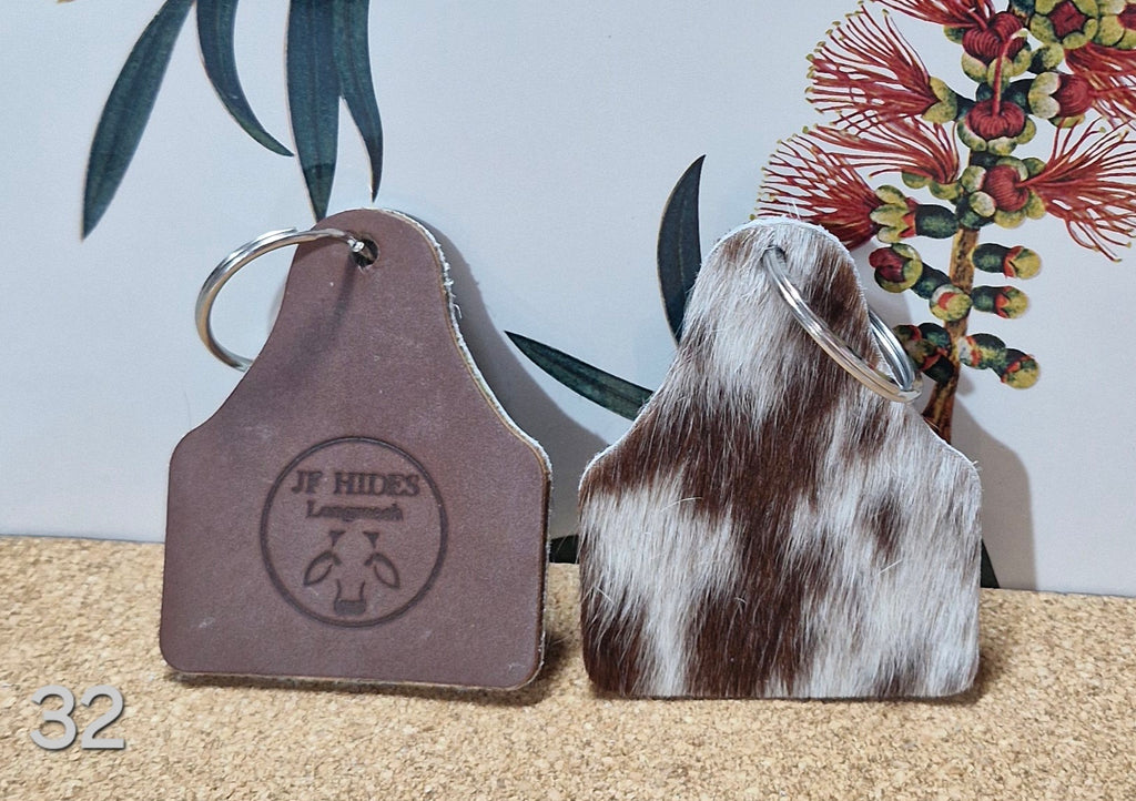 Cowhide Tag keyring KR_32