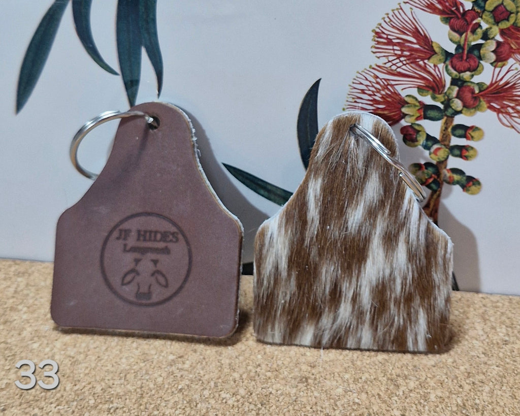 Cowhide Tag keyring KR_33