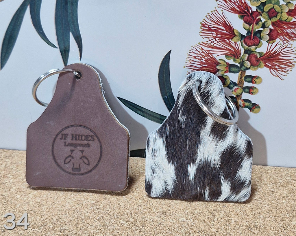 Cowhide Tag keyring KR_34