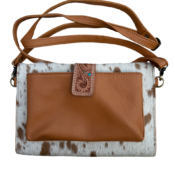 Sunflower Tooled Wallet Bag - Tan, Brown or Black