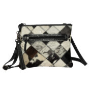 Cowhide Patchwork Bag - Tan, Brown or Black