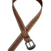 Belt tooled leather XSmall - Tan or Brown
