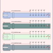 Belt tooled leather Large - Tan or Brown