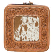 Tooled leather Jewellery Box - Tan, Brown or Black