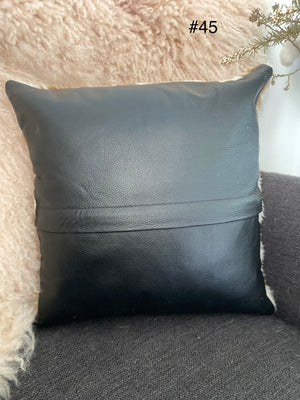 Cowhide and Leather Cushion Cover_45