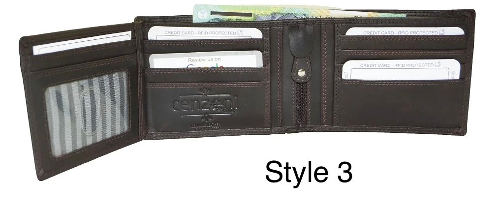 Cenzoni Mens Wallet _ Style 3 _ Brown