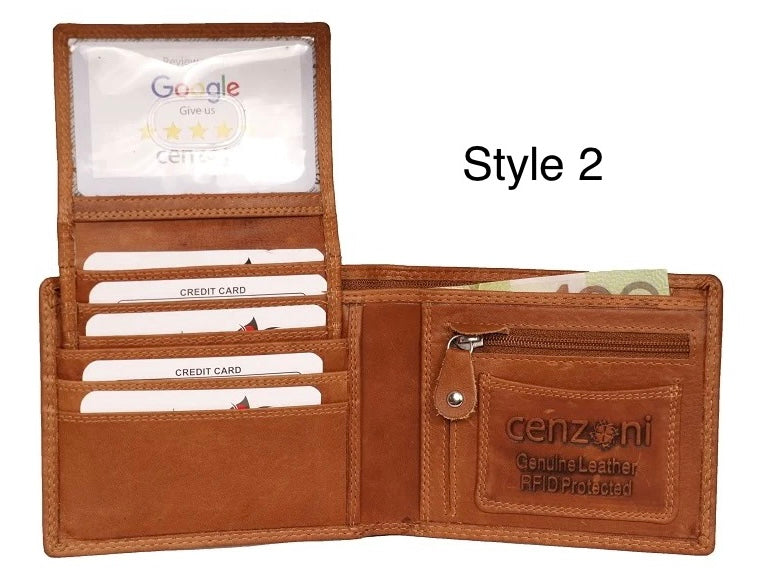 Cenzoni Mens Wallet _ Style 2 _ Tan