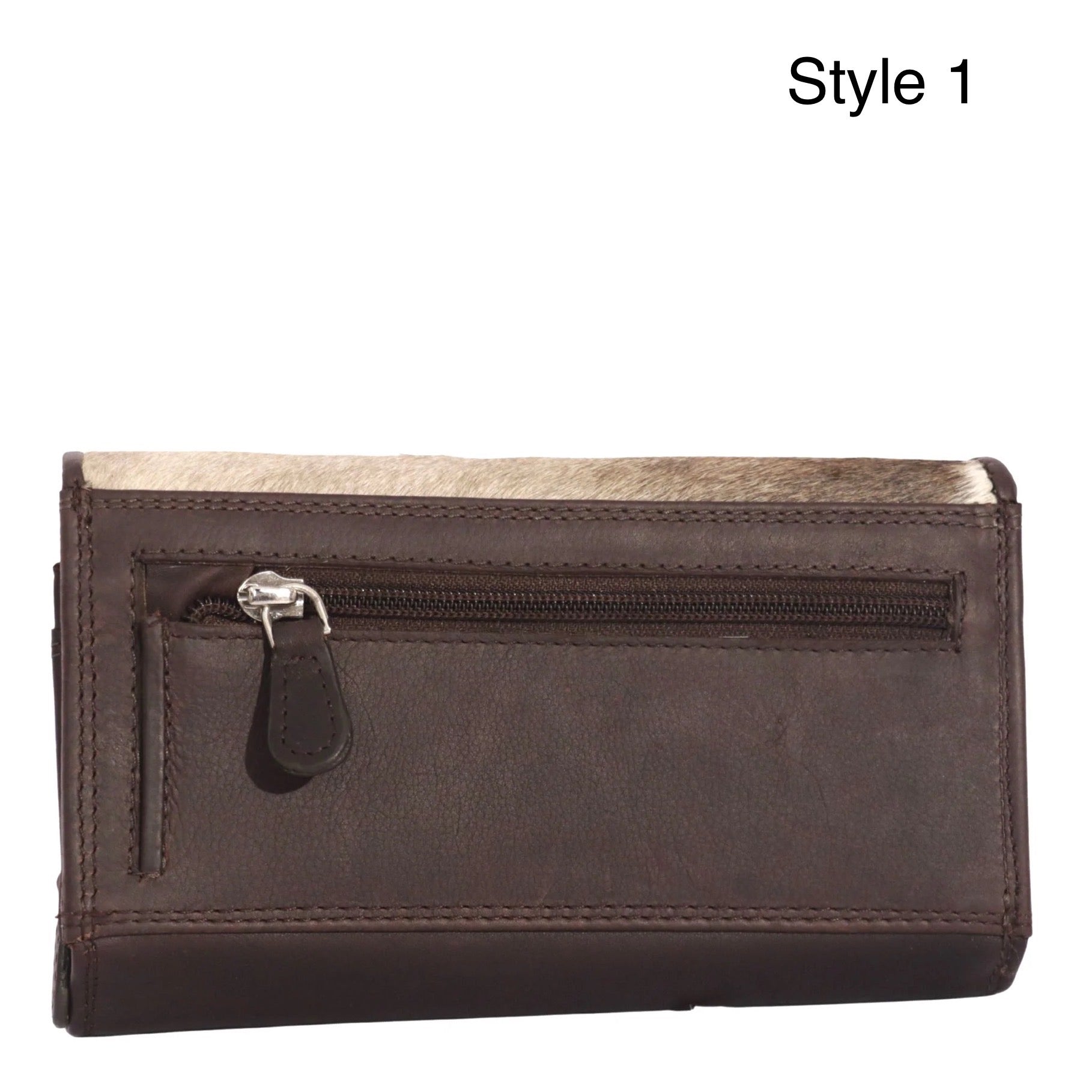 Ladies Hide Wallet _ Style 1 _ Brown #2