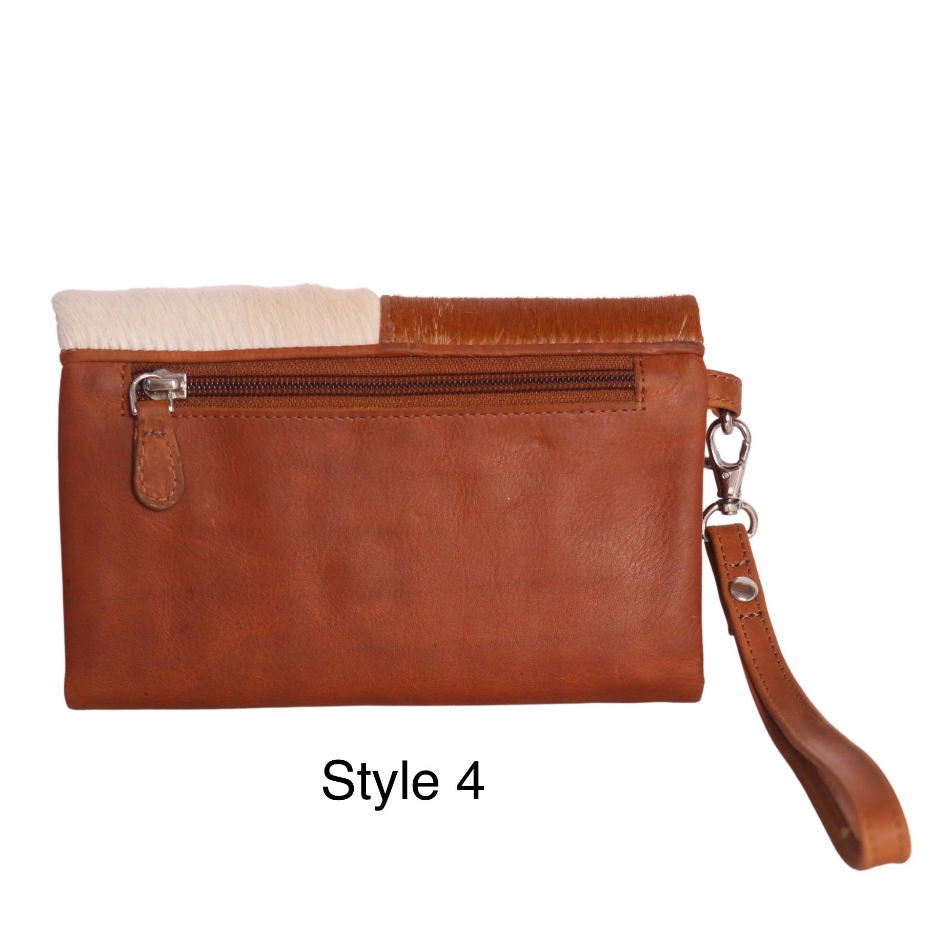 Ladies Hide Wallet _ Style 4 _ Tan #3