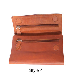 Ladies Hide Wallet _ Style 4 _ Tan #1