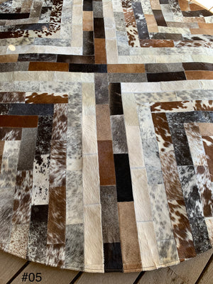 Patchwork Cowhide Rug - 005