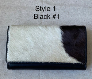 Ladies Hide Wallet _ Style 1 _ Black #1