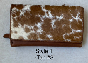 Ladies Hide Wallet _ Style 1 _ Tan #3