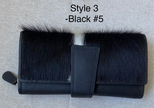 Ladies Hide Wallet _ Style 3 _ Black #5