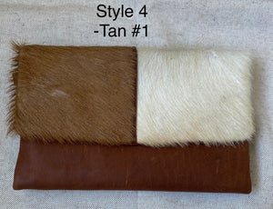 Ladies Hide Wallet _ Style 4 _ Tan #1