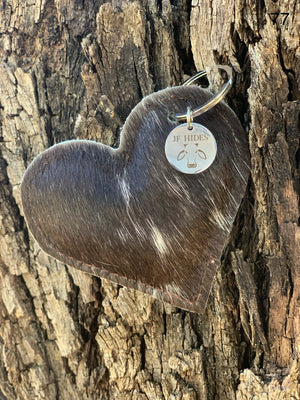 Cow Hide Heart Key Tags _ No  77