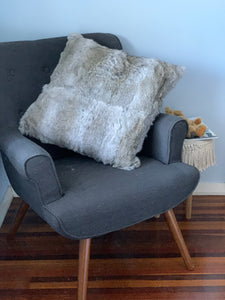 Grey European Rabbit Cushion